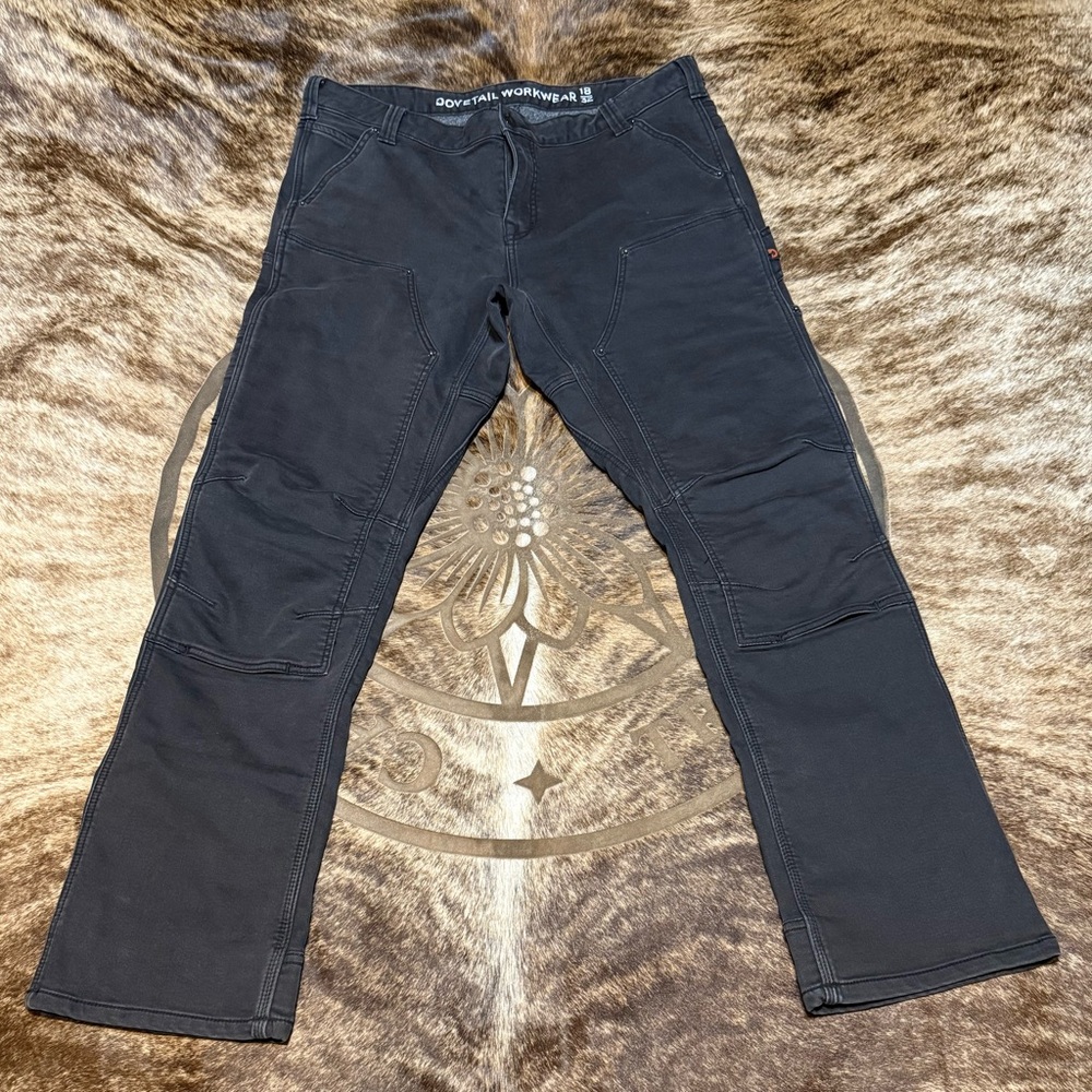 Women's Dovetail Workwear Boot Cut Jeans - Black size 18/32 Thermal Denim